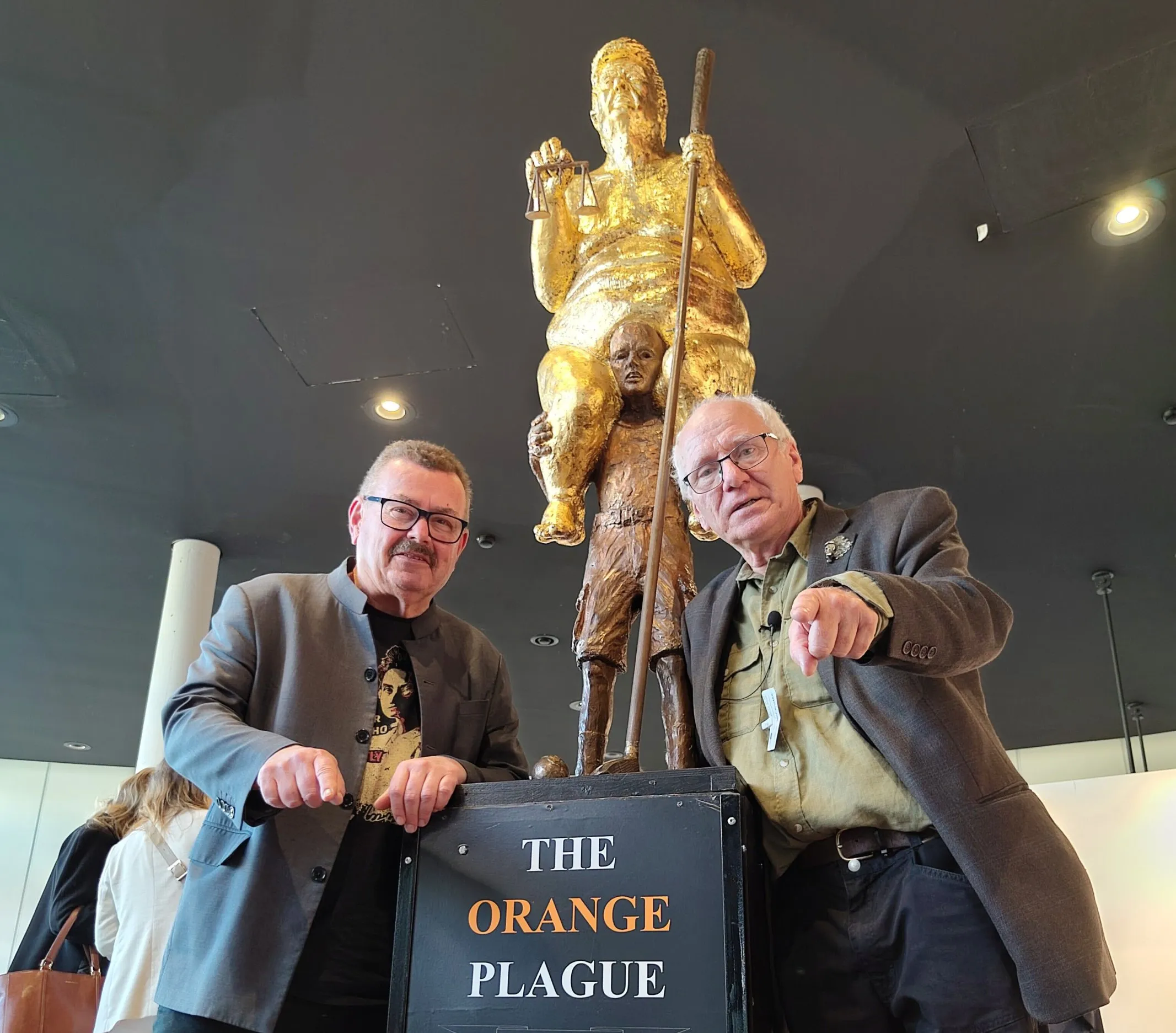 They mocked a leader in gold — artist of naked Trump statue defends his stunt