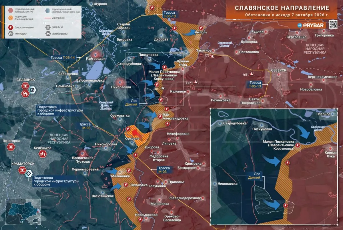 Frontline map: Sloviansk direction