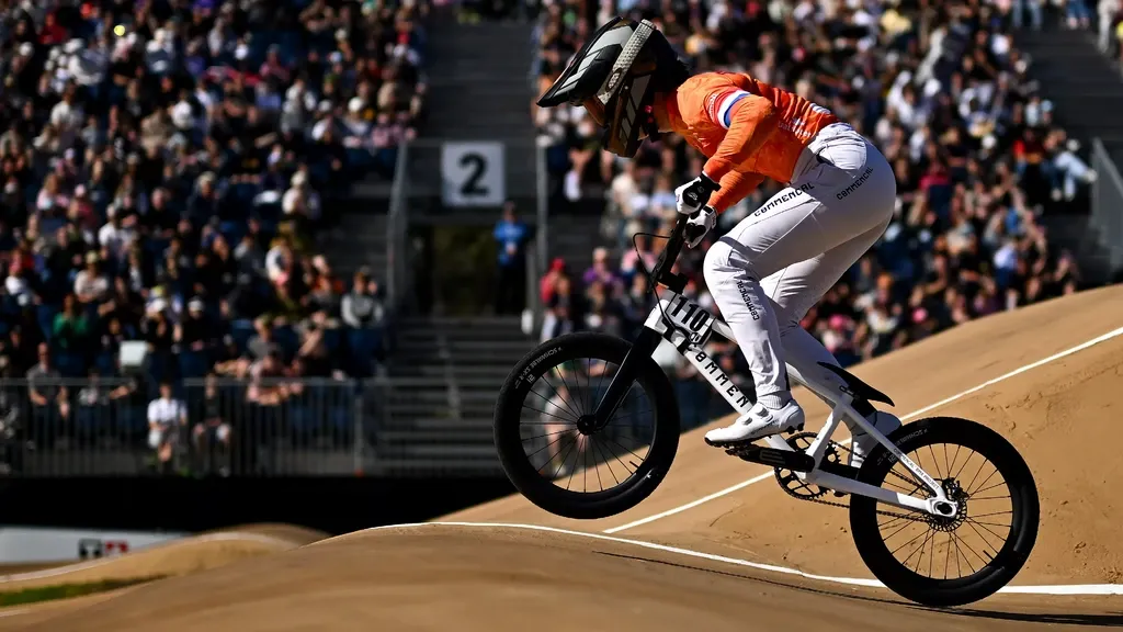 BMX rider Laura Smulders races to 31st World Cup win and takes the overall lead