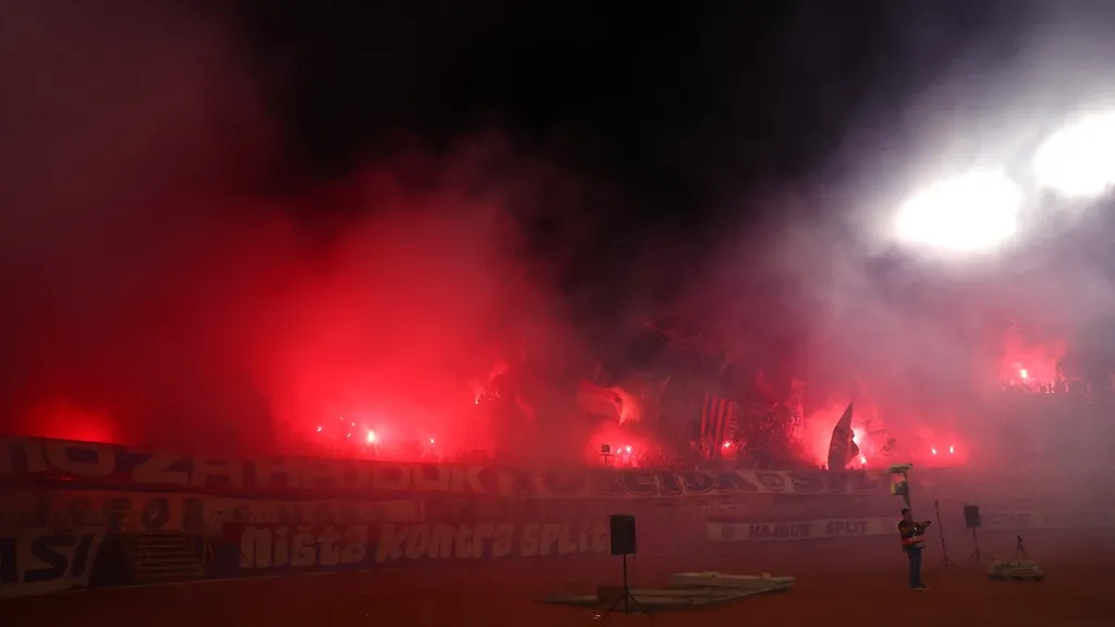 UEFA punishes Hajduk Split with a behind-closed-doors match after fireworks at Ajax — Western authorities quick to crack down