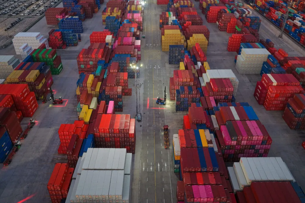 Container at a terminal in Nanjing port