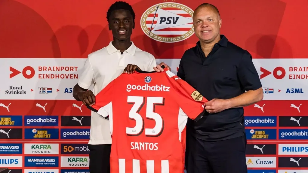 PSV signs Spartaan Ayoni Santos as sixth summer acquisition