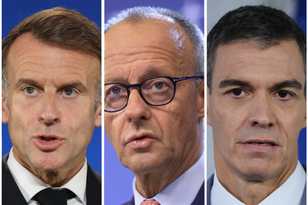 Photo-illustration of EU leaders