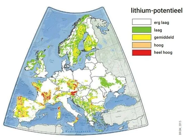 Lithium in European soil