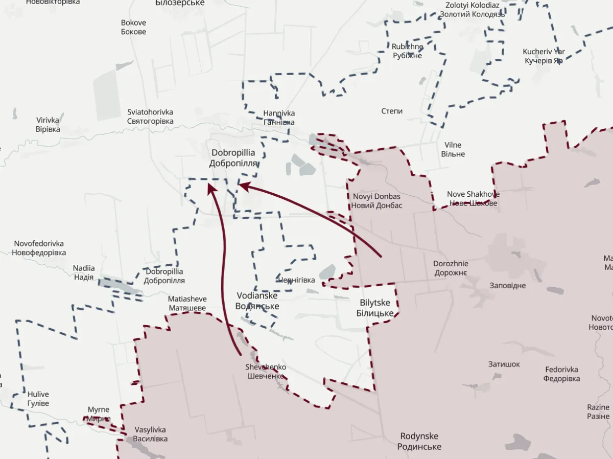 Black Bird Group map: Dobropillia sector