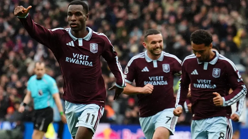 Aston Villa hands leaders Manchester City their first dropped points with a win