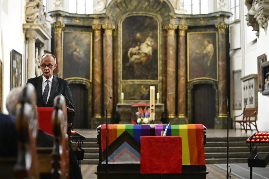 German chancellor speaks in Berlin