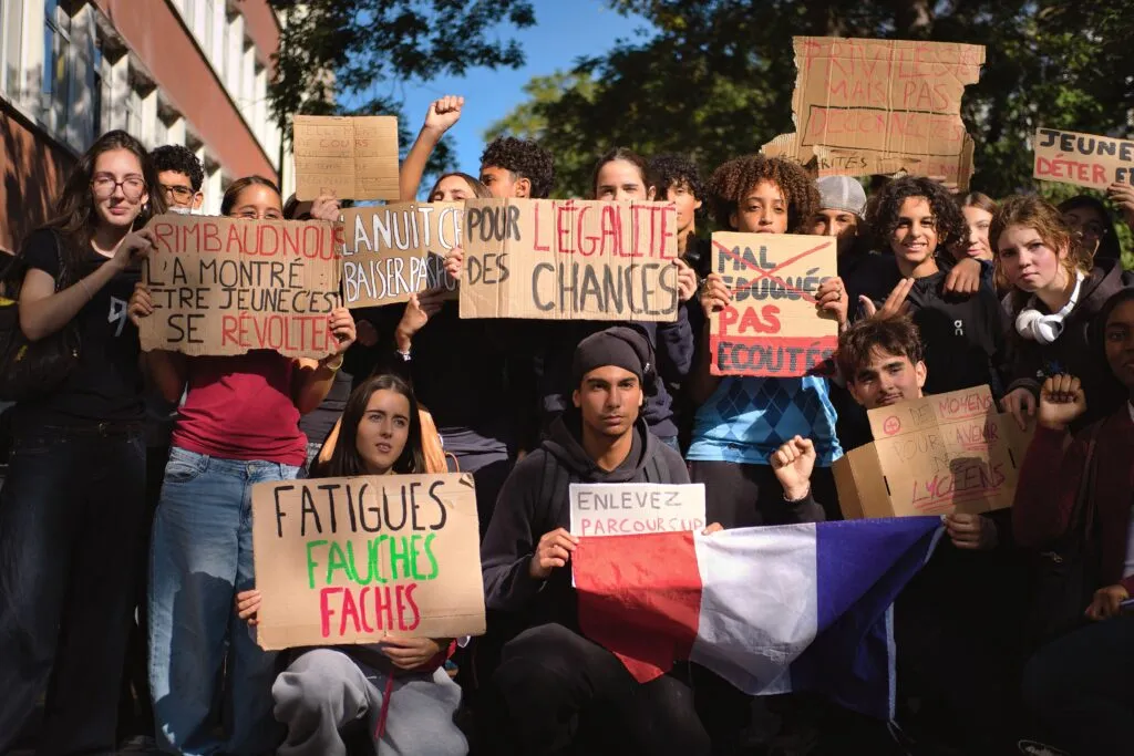 Students protesting over lack of resources in public education