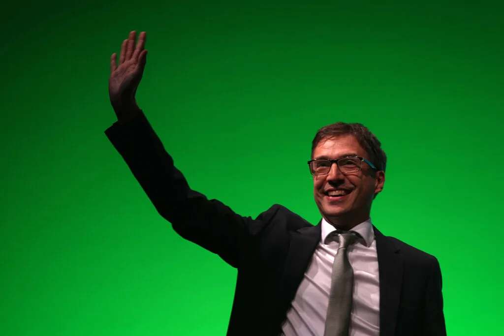 Polanski at a rally