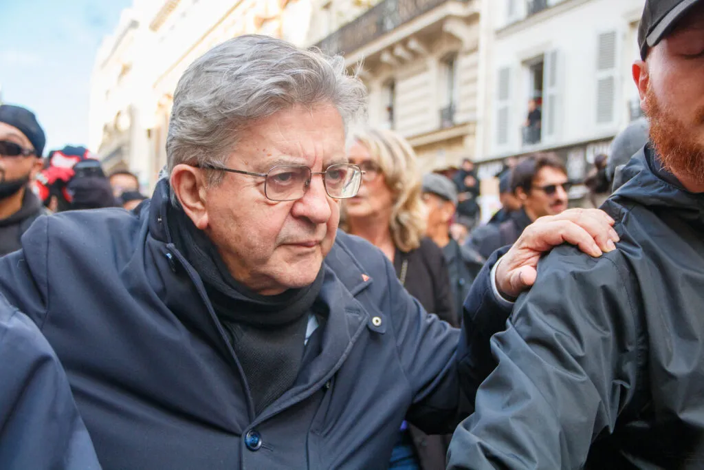 Jean‑Luc Mélenchon at a Paris demonstration