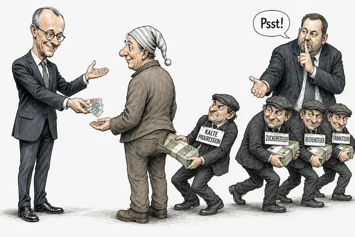 Cartoon of the Week on the Cabinet's Tax Reform Decision — Cuts and Quiet Hikes